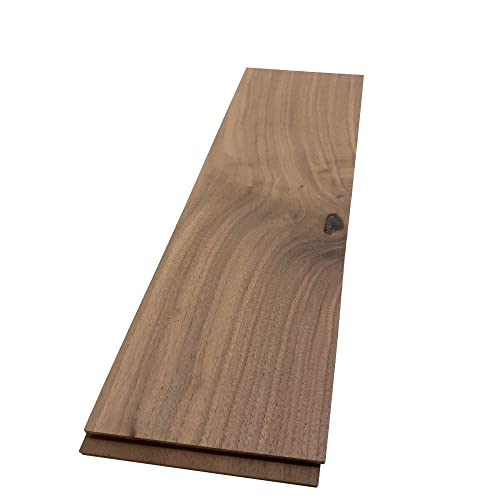The Hardwood Edge Walnut Hardwood Planks - Walnut Wood for Unfinished Wood Crafts - 1/4’’ (6mm) 100% Pure Hardwood - Laser Engraving Blanks - Solid Hardwood Planks for Crafts (1/4″ x 4 1/2″ x 18″