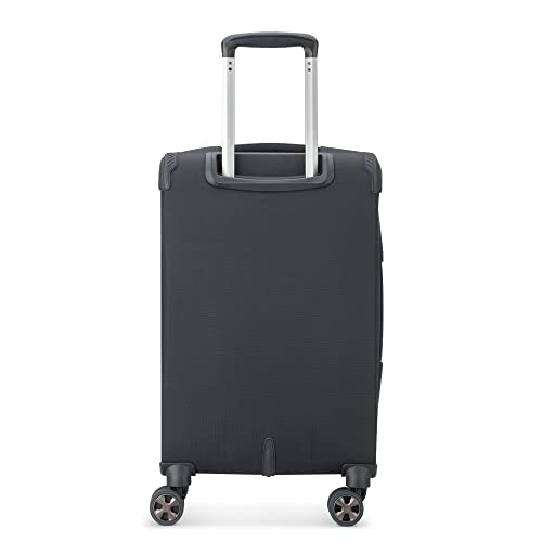 Image of DELSEY PARIS Helium DLX Softside Expandable Luggage with Spinner Wheels, Black, Carry on 20 Inch