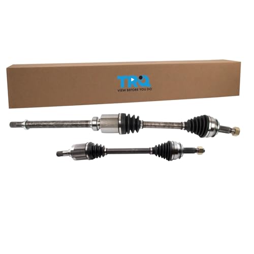 Image of TRQ Front Driver and Passenger Side CV Axle Assembly Set 2 Piece | for 2014-2019 Nissan Rogue FWD Japan Built Models (1st VIN Digit J) Korea Built Models (1st VIN Digit K) US Built Models