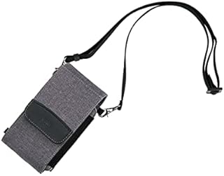 KIWIFOTOS Dual-layer Phone Travel Pouch Bag Cross-body Holster with Shoulder Strap Multi-Function for Smartphone, Power Bank, Card
