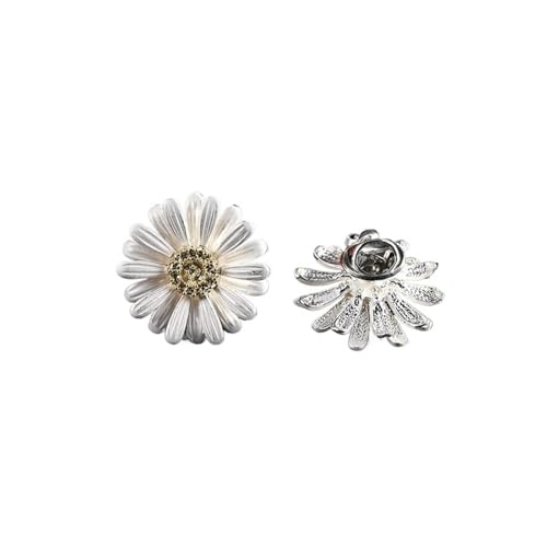 Broche de flor de margarita esmaltada para lucir un estilo elegante en tus eventos