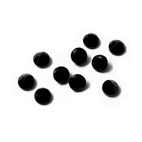 Pierre en vrac onyx noir naturel de 7.5 mm pour fabrication de bijoux et création minérale