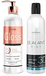 Borabella Cauter Gloss 500ml + Selagem 3D Orgânica 350ml - Progressiva Sem Formol, Liso Natural, Brilho Espelhado e Reconstrução Capilar
