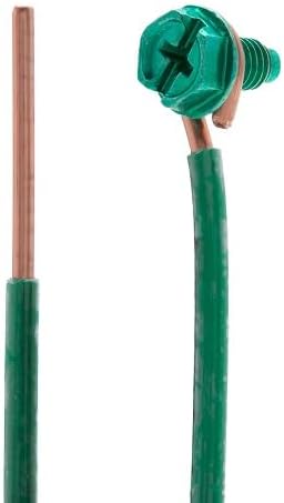 Ground Pigtail 7" #12 Solid Insulated Copper Grn St Zinc (Jar 250)