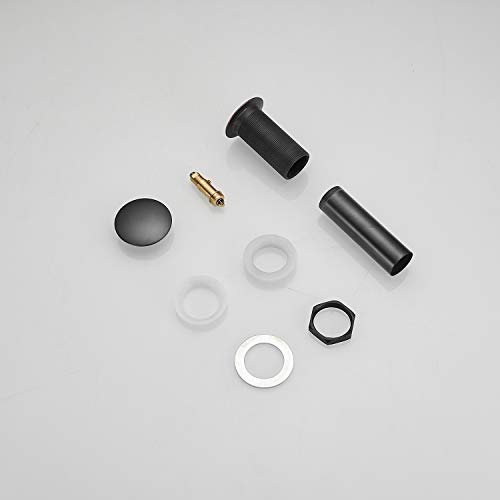 Homevacious 1 5/8" Bathroom Faucet Vessel Vanity Sink Pop Up Drain Assembly Stopper Plug Without Overflow Fits Bathroom Standard Sink Hole 1-1/2" to 1-3/4" Oil Rubbed Bronze Push & Seal