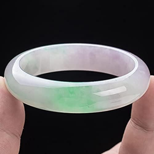 Natural Burmese Jade Bangle Bracelets for Women for Women Gift for Mother Jewelry Box with Certificate Genuine Violets Green Jadeite Bracelet,54mm2