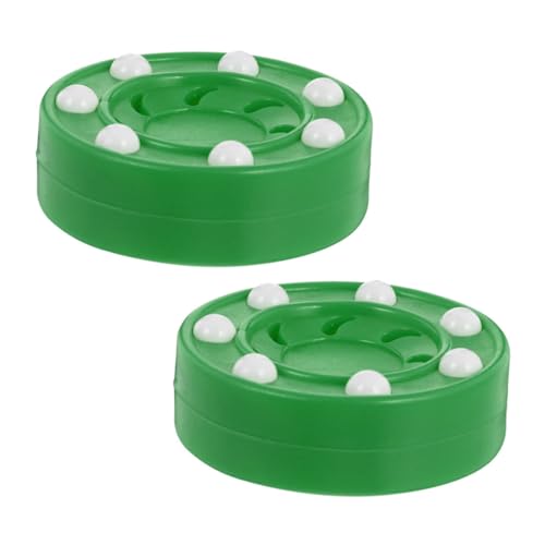 WHAMVOX 2pcs Roller Hockey Pucks for Indoor and Outdoor Practice Plastic Design for Smooth Play for Training and Skill Development