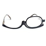 Función: lentes de lectura de maquillaje: lente extraíble, conveniente para su uso, evite cualquier maquillaje desigual La lente se puede girar 180 grados