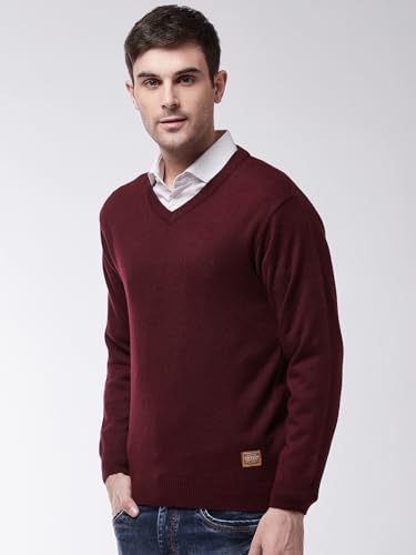 Image of Pivl Men's Winter V Neck Solid Sweaters ||Winterwear||