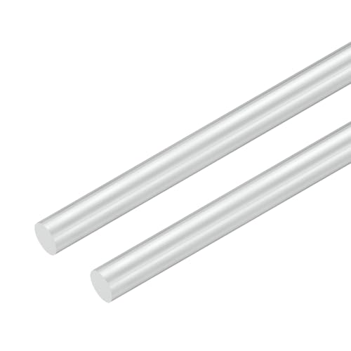 Image of M METERXITY 2-Pack Round Aluminum Rod, 12mm (1/2") Dia 300mm (12") Length 6061 Aluminum Round Rod Solid Lathe Bar Stock Metal Sticks for DIY Crafts Making/Industrial/Construction/Model