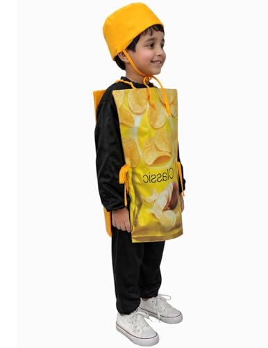 Image of BookMyCostume Chips Fast Food Kids Fancy Dress Costume 10-12 years
