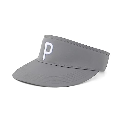 Visière réglable PUMA coloris ciel ardoise et blanc brillant en taille unique