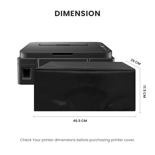 Image of Alifiya Dust Proof Washable Printer Cover for Canon Pixma G2012 / G1730 / G1737 / E560 / G2060 / TS207 All-in-One Ink Tank Colour Printer - Black