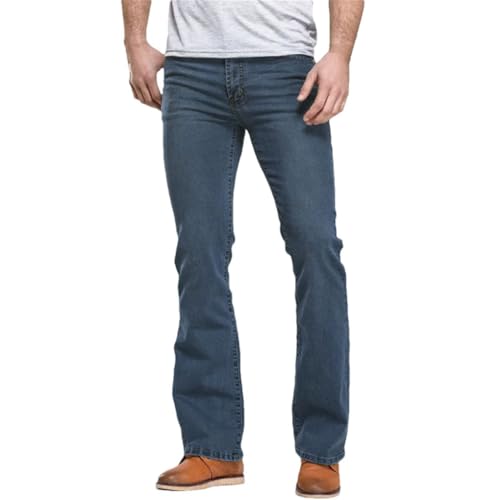 Men's Denim Pants Slim Fit Casual Classic Stretch Solid Color Denim Pants
