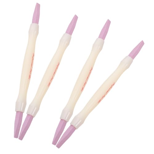Garneck Lima de Uñas de Doble Punta 4 Unidades Piedra de Cuarzo Removedor de Piel Muerta y Quitacutículas Herramienta Portátil para Manicura y Pedicura en Salón y Uso Doméstico