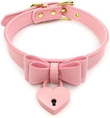 Bell Choker Collar Necklace Lolita Heart Bow Collar Cat Kitty Velvet Necklace (G)