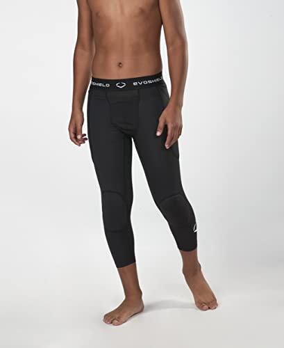 Evoshield Boys' 3/4 Sliding Tights, Black, Small #TOP1