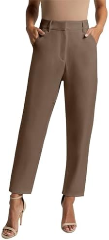 NIMIN Women High Waisted Dress Work Ankle Pants 26"/28"/30" Insea...