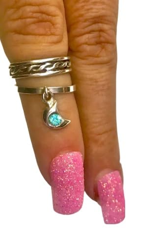 set of 2 sterling silver 9.25 Toe Hand or Body Ring. Adjustable. Made In mexico. Handmade - Dolphin with waves