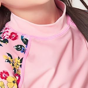 Julysand Toddler Girls Rash Guard Sets Pink Flowers Modest Swimwear Two Pieces Swimsuit UV Sun Protection Suit - Image 4