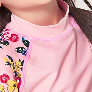 Julysand Toddler Girls Rash Guard Sets Pink Flowers Modest Swimwear Two Pieces Swimsuit UV Sun Protection Suit4