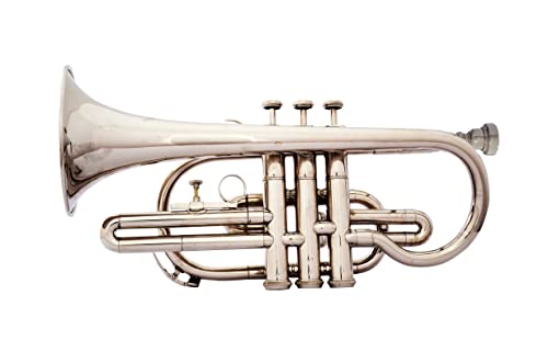 Oswal India Brand New Bb Cornet Nickel Plated With Hard Case+7C Mouthpiece #TOP1