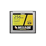 KingSpec MIXAGE 256GB CompactFlash Card UDMA7, 120MB/s Read 65MB/s Write, 340TB TBW, for Canon Nikon Hasselblad DSLR Cameras
