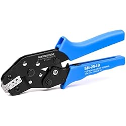 WEKESIGO SN-2549 Ratcheting Crimping Tool 0.08-1.0 mm ² 18-28AWG for PH2.0/XH2.54/2.54/2.8/3.0/3.96/4.8/KF2510/JST Dupont style Terminal