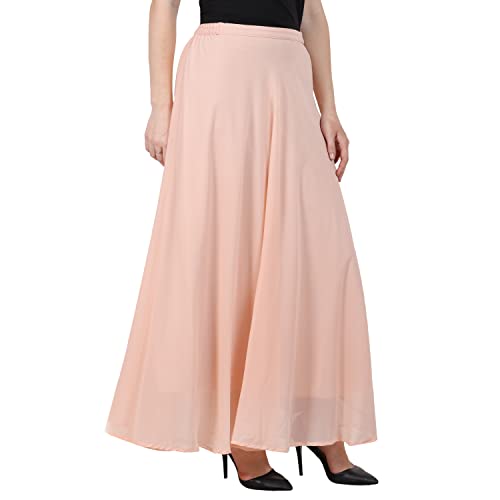 Image of Skirt for Women Designer and Full Flared Georgette Plain