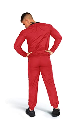 Fuxert Sauna Suit For Men Weight Loss Non Rip Sweat Suit Lightweight Waterproof Workout Suit For Boxing Gym Exercise (Rd Xl) #TOP2