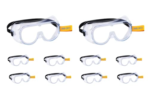 Heden Seger Safety - 1 Pack Goggles Clear Wraparound Safety Glasses Eye Impacted Sealed Protective Work Goggles Over Spectacles DIY Lab Grinding Garden Gardening