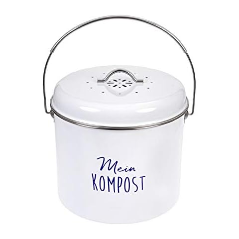 GRÄWE Komposteimer groß, Metall weiß Cover