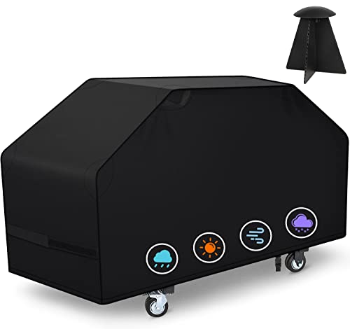 Icover 36 Inch Griddle Cover For Blackstone, 600D Heavy Duty Waterproof Flat Top Grill Cover For Blackstone 36" 4 Burner Griddle For Blackstone 1554 1825 For Camp Chef 600 With Support Pole #TOP21