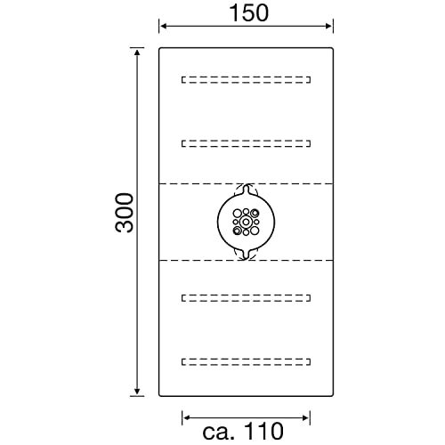 FSB 0 03 0462 00040 9600 Frässchablone Fräshilfe für Holzfenster-Steckgriffe Montagehilfe 300x150x110mm, Silber