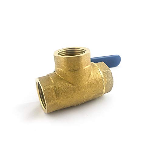 QWORK Series 3Way (LPort) Ball Valve, Lever Handle, NPT Female (1/2