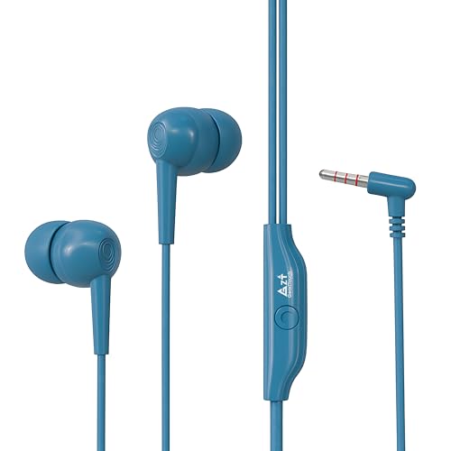 Image of Loud Pro Wired Earphone with Powerful HD Mic for Clear Sound, in-Line Volume Controller & Noise Cancellation Compatible with only 3.5mm Jacks in Mobiles- Blue
