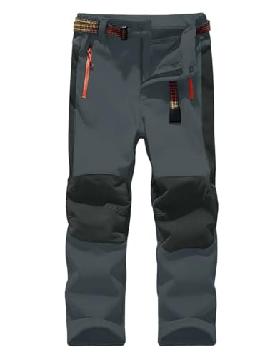 Kids Softshell Trousers Fleece Lined Boys Girls Trekking Snow Skiing Hiking Pants