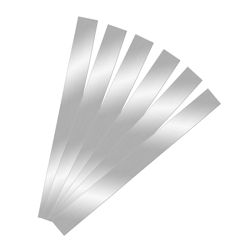 MiDube 6 Stück 304 Edelstahl Flachstäbe 300 x 24,5 x 0,5 mm Flachstahl Metallstreifen Vielseitig Einsetzbar für Handwerks-, Fertigungsindustrie, Schneiden & Schweißen
