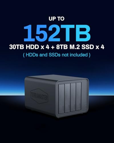 Image of TERRAMASTER D8 Hybrid HDD NVMe Enclosure USB 3.2 Gen 2 10Gbps Type C 8Bay USB Storage (Diskless)