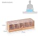 woodluv. Caja de 5 compartimientos para bolsitas de té en bambú, acrílico...