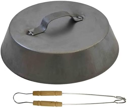 Mister Moby Couvercle de Cuisson Rond en Metal pour Cheminee, Pole ou Barbecue, Compatible avec Bois, Diamtre 40 cm, Hauteur 9 cm