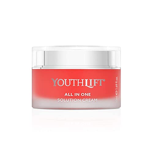 YOUTHLIFT All In One Solution Cream (50 ml) – anti-aging crème met hyaluron voor een gladdere huid, verstevigend direct effect, hydraterende dagverzorging en rimpelvermindering, veganistische