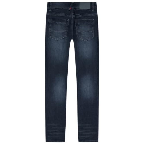 Image of Tommy Hilfiger Boys' 5-Pocket Stretch Slim Straight Leg Denim Jean, Zipper Fly & Button Closure