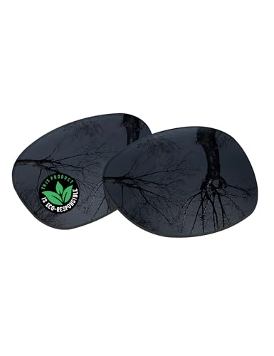 Raydi Polycarbonate Replacement Lenses for Ray-Ban New Wayfarer RB2132 52mm Square Sunglasses - Solid Black - Polarized2