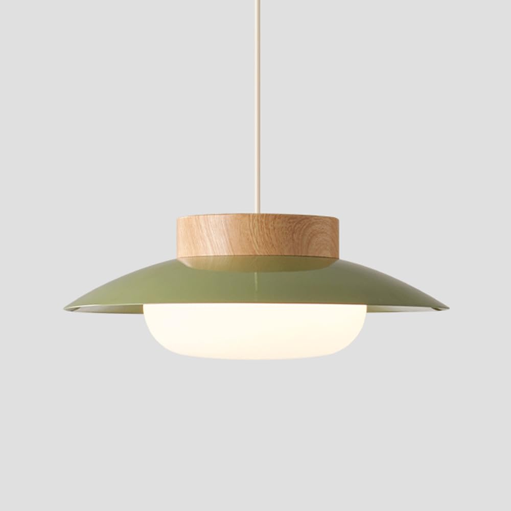 Lampe de suspension finie l'ombre sur l'îlot de cuisine grâce au bois LED - 8