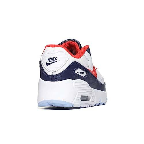 Nike Baby Boy's Air Max 90 (Infant/Toddler) White/Chile Red/Midnight Navy 10 Toddler M3