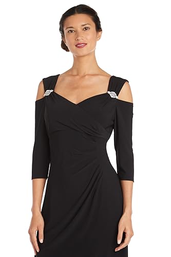 R&M Richards Women's Fleur De Lis Dress W/Sequined Bodice & Cape Sleeves2