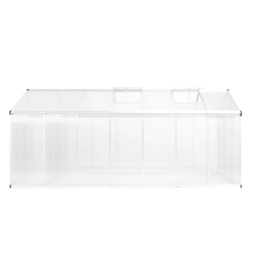 Aluminiowa szklarnia, 421 x 190 x 195 cm, 15,6 m³, z odpornymi na promieniowanie UV płytami poliwęglanowymi, odporna na warunki atmosferyczne, dla ogrodników hobbystycznych, idealna do