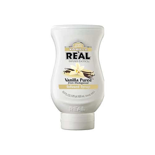 Re’al Syrup | Madagascar Vanilla Infused Syrup | Made with Real Vanilla | 500ml |Natural Ingredients| Cocktails, Baking, Smoothies, Coffee, Desserts, Coffee syrup, Hot Chocolate