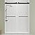 DELAVIN 56"-60"W x 75"H Frameless Shower Door, Double Sliding Shower Door, 5/16"(8mm) Clear Tempered Glass, Noiseless Shatterproof Shower Door with Square Rail, Stainless Steel, Aluminum, Matte Black